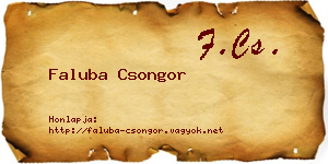 Faluba Csongor névjegykártya
